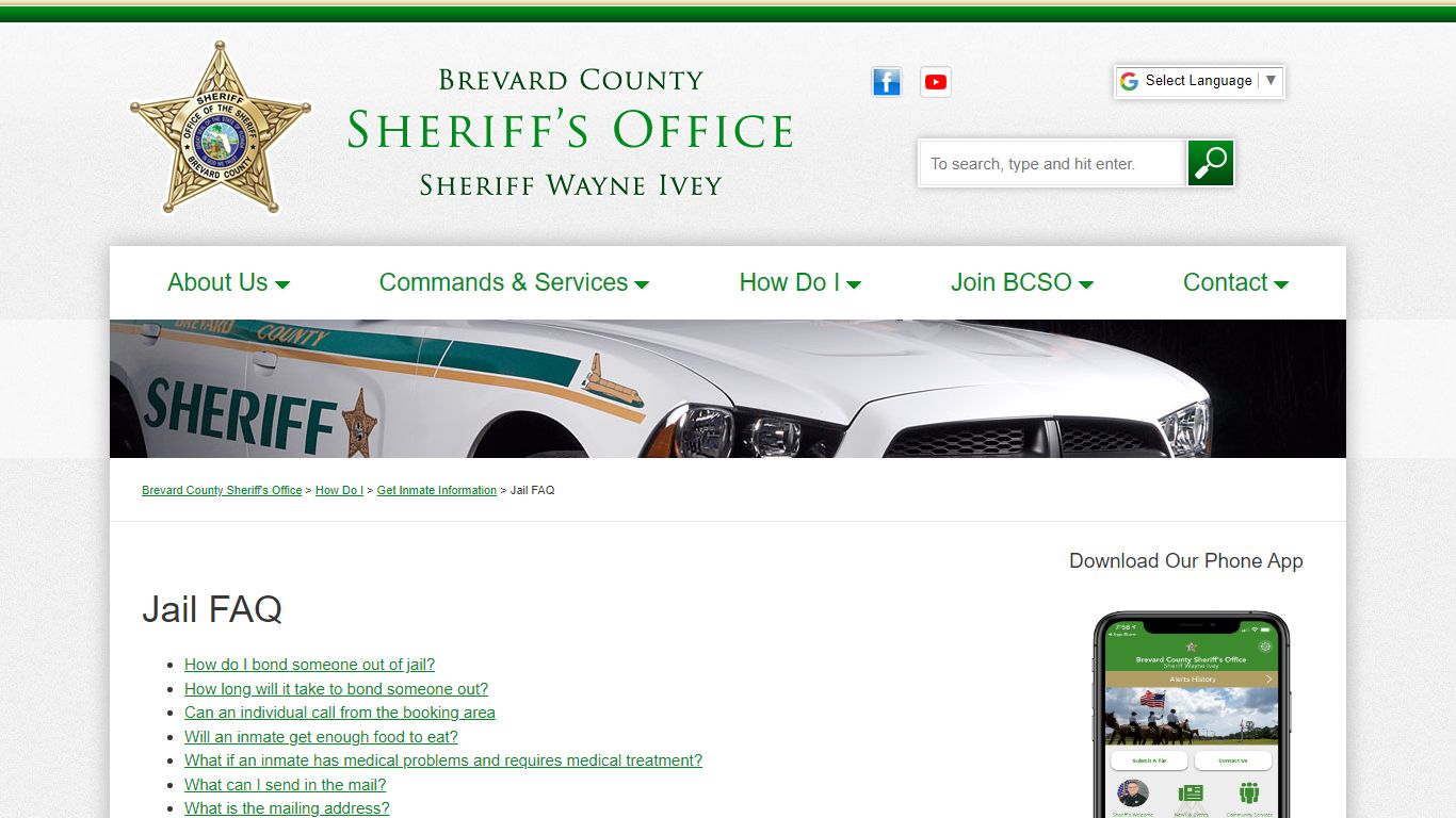 Jail FAQ : Brevard County Sheriff's Office - BrevardSheriff